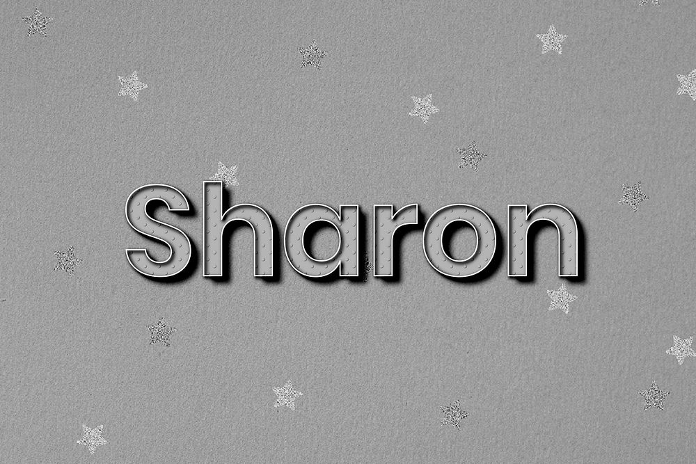 Sharon name polka dot lettering font typography