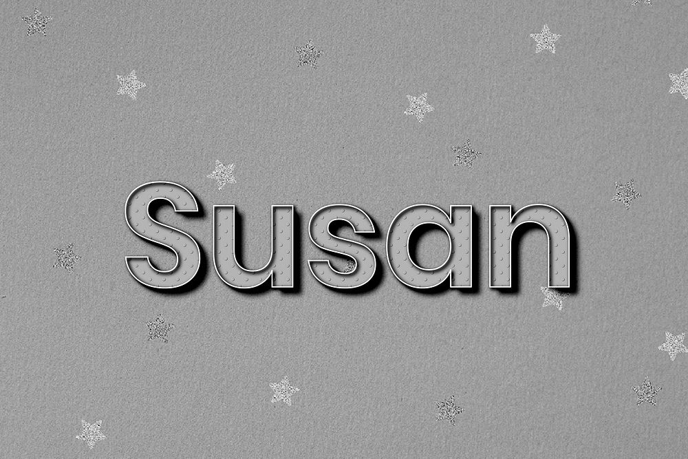 Susan name polka dot lettering font typography