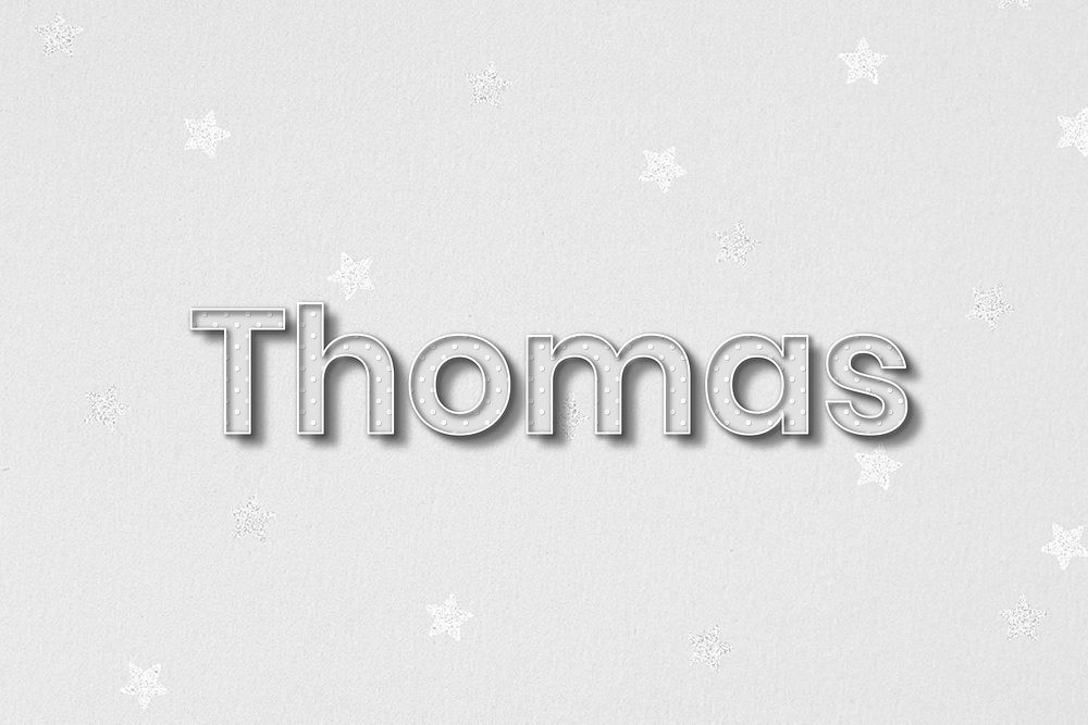 Thomas male name lettering typography