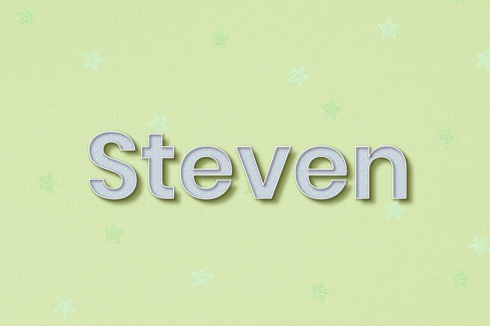 Polka dot Steven name typography