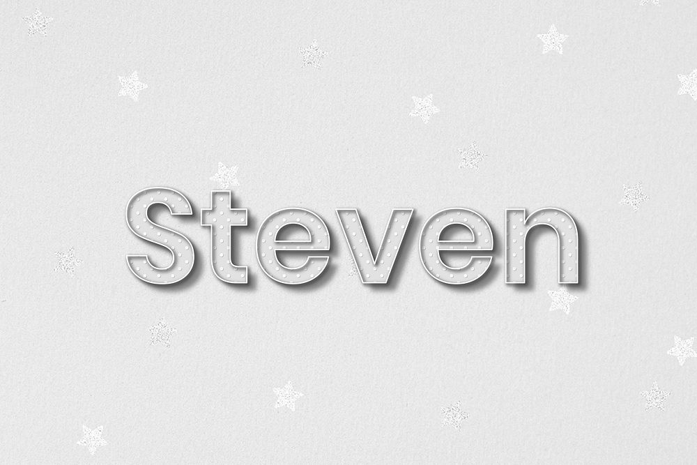 Steven male name lettering typography