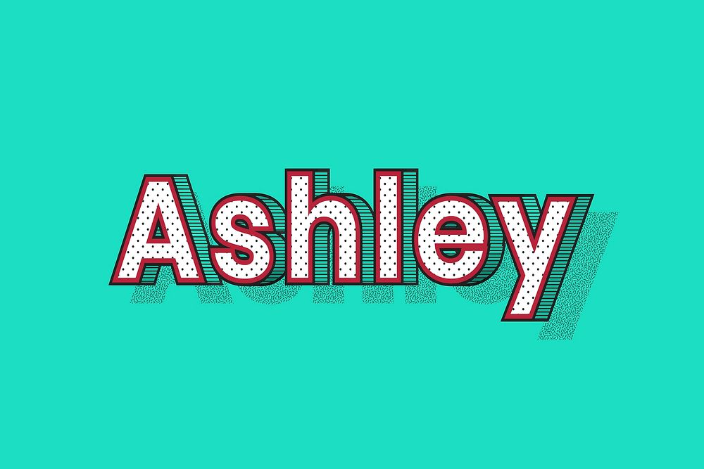 Dotted Ashley female name retro