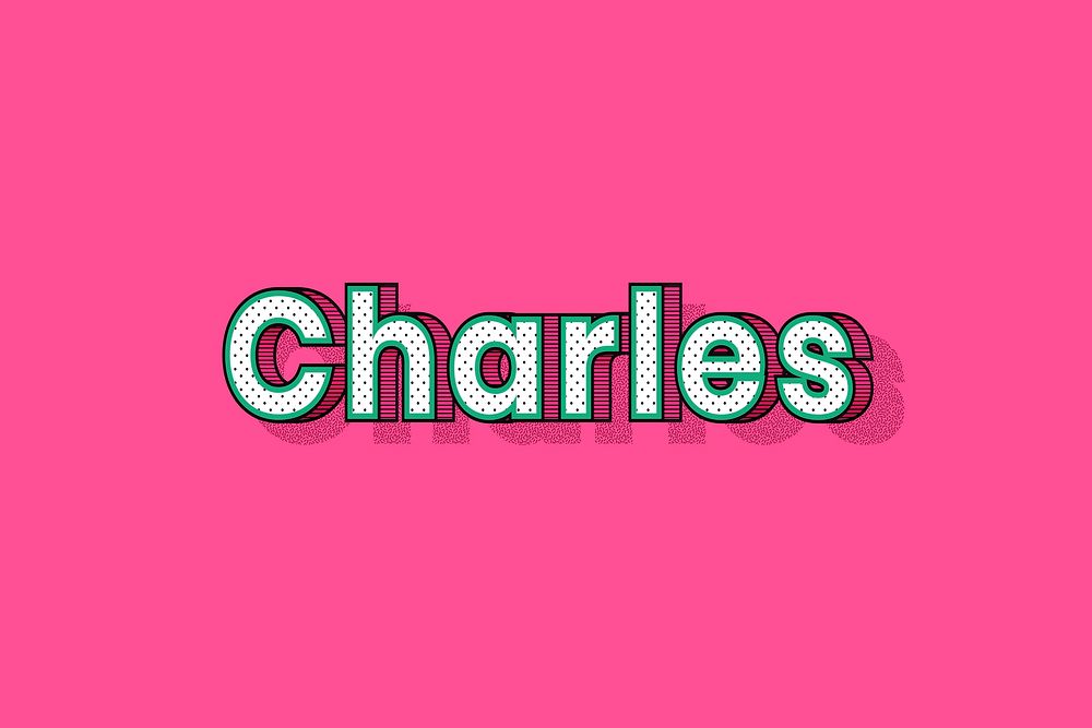 Dotted Charles male name retro
