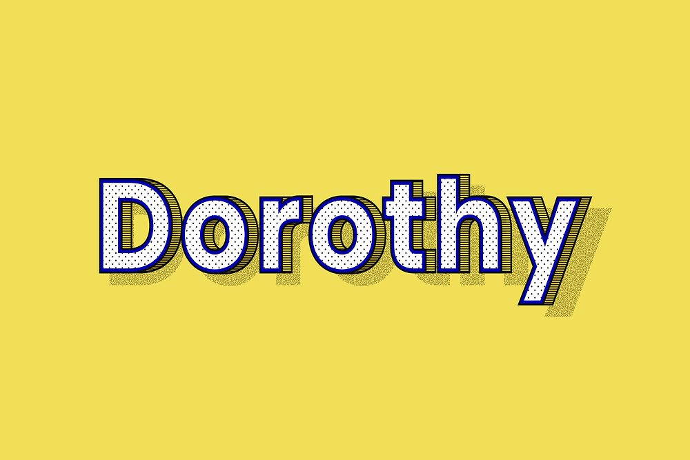 Dotted Dorothy female name retro