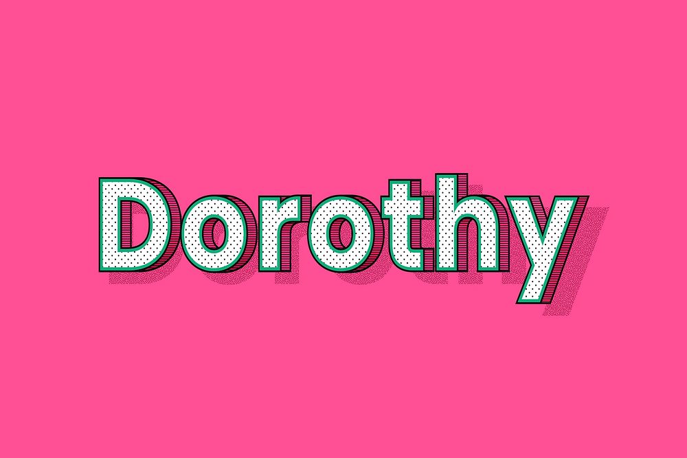 Female name Dorothy typography text