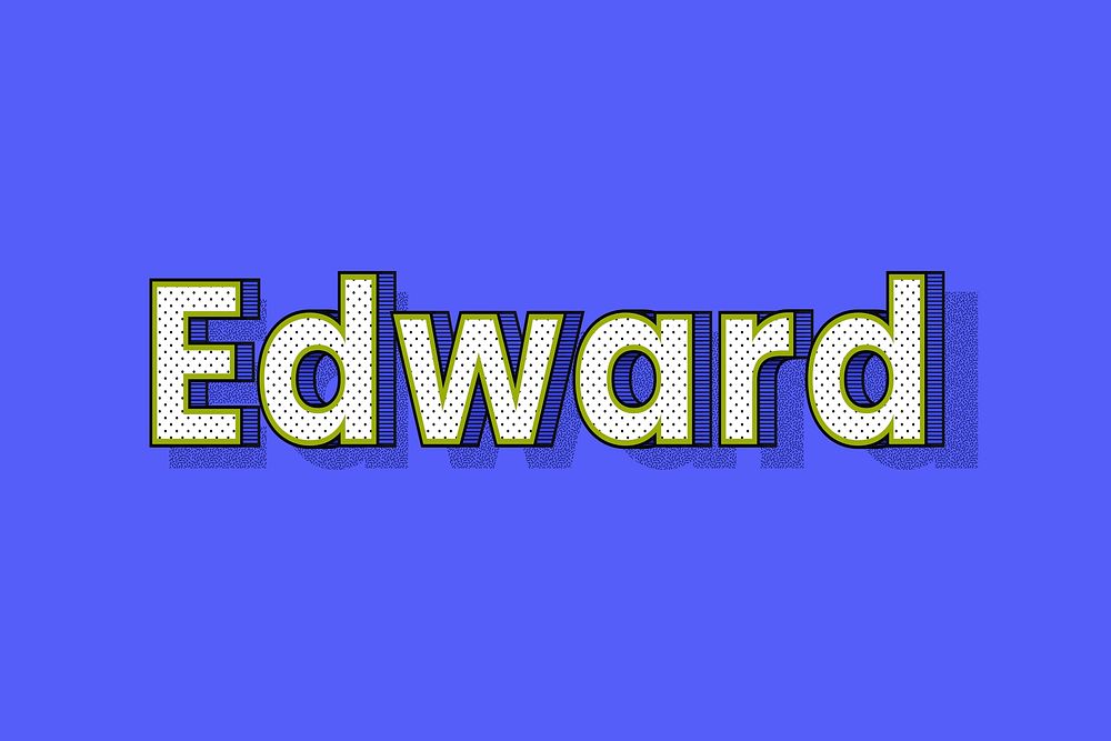 Male name Edward typography text
