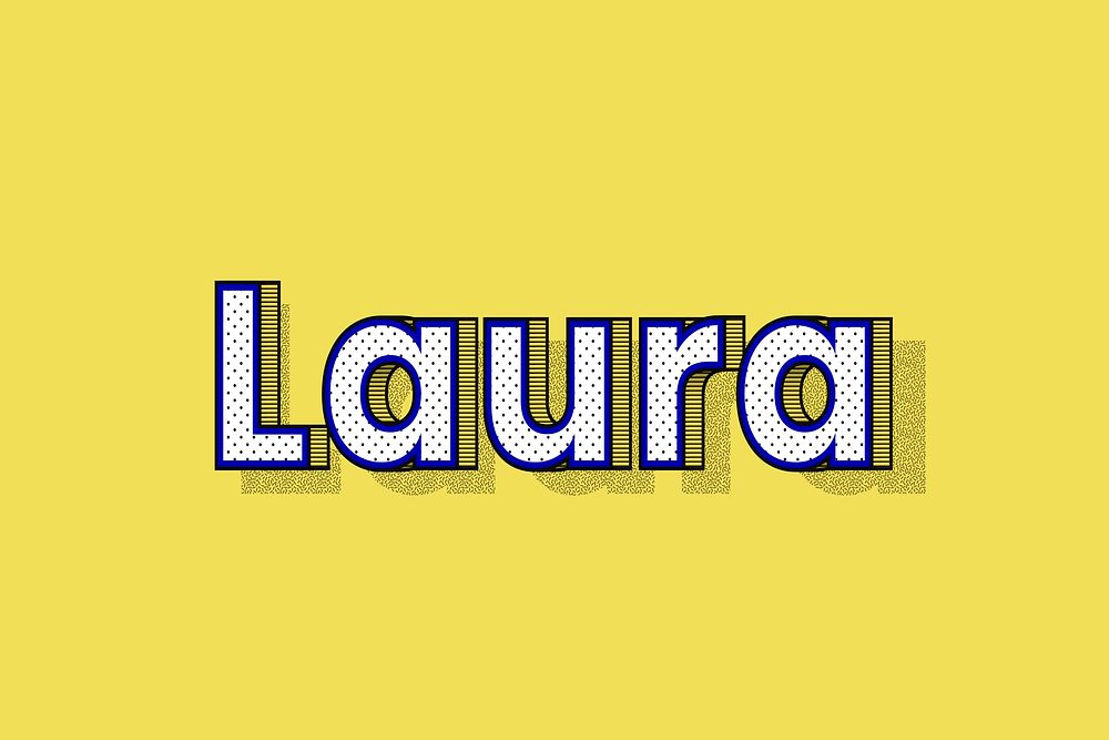 Dotted Laura female name retro