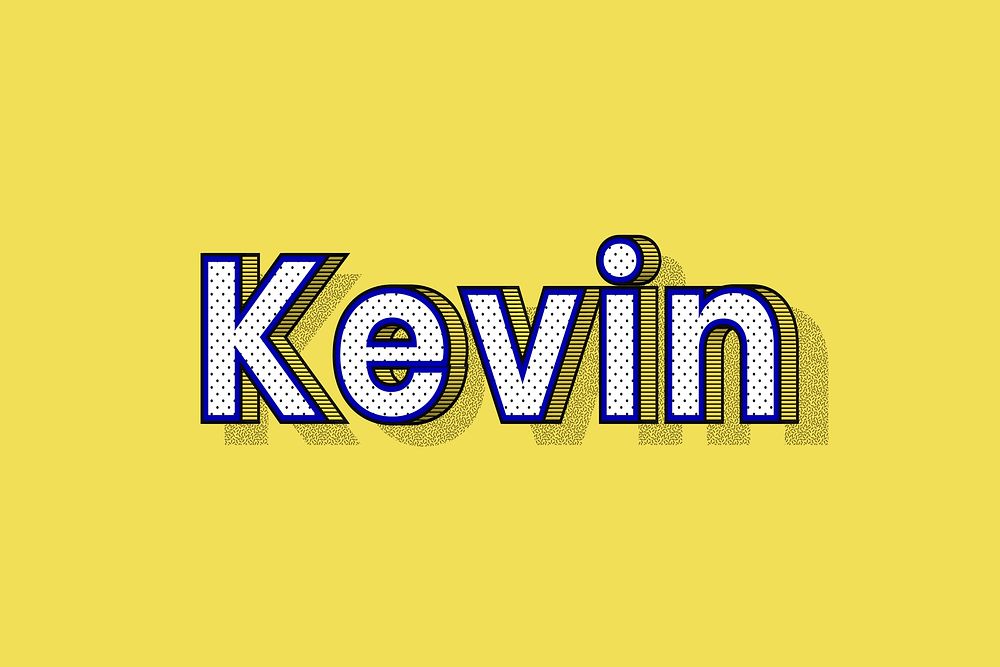 Dotted Kevin male name retro