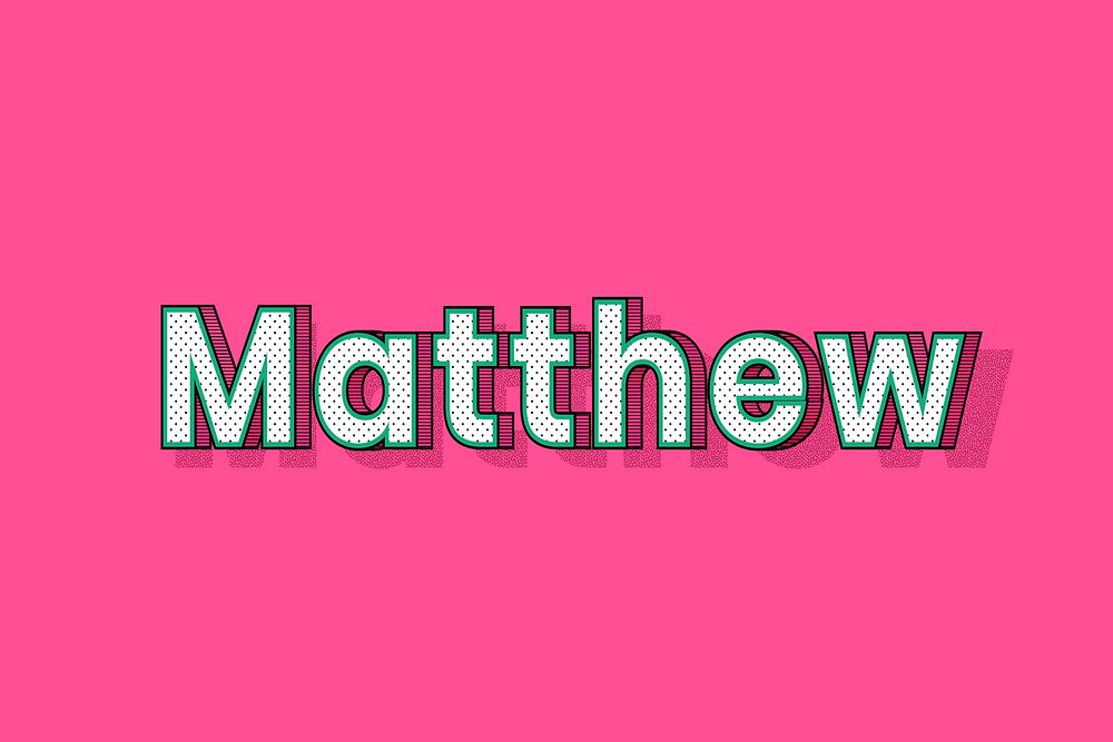Dotted Matthew male name retro