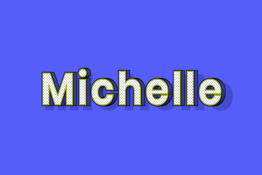 Dotted Michelle female name retro