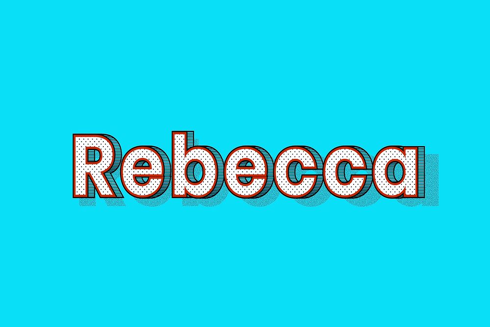 Dotted Rebecca female name retro