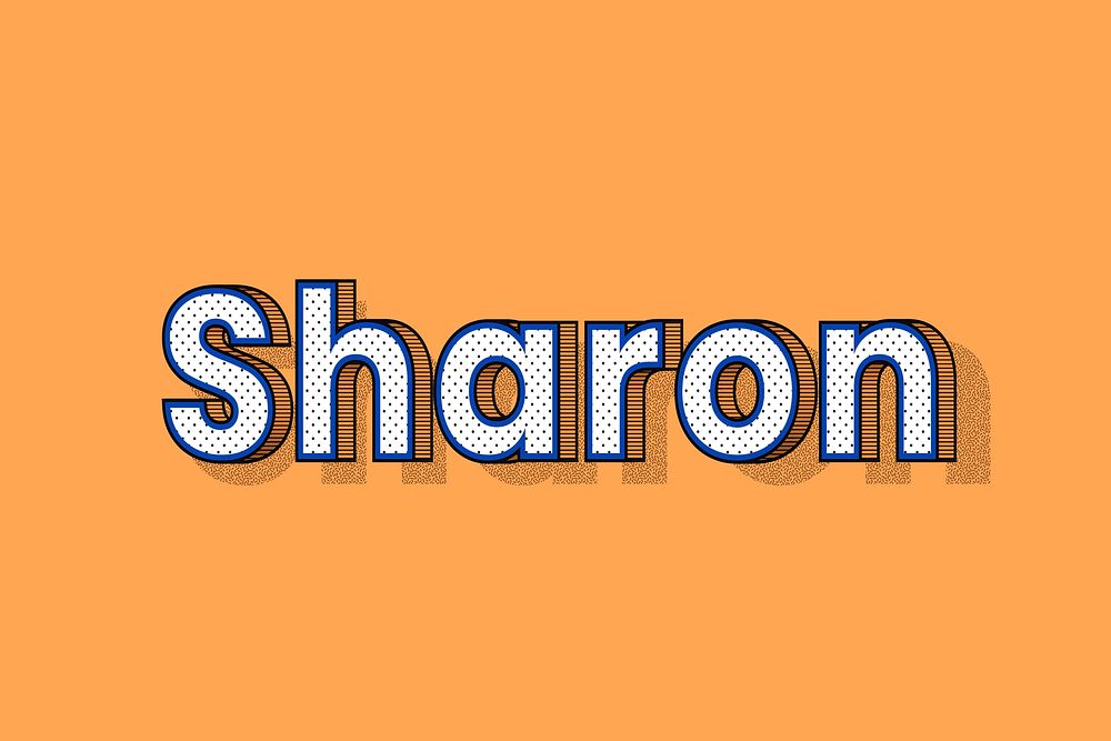 Dotted Sharon female name retro