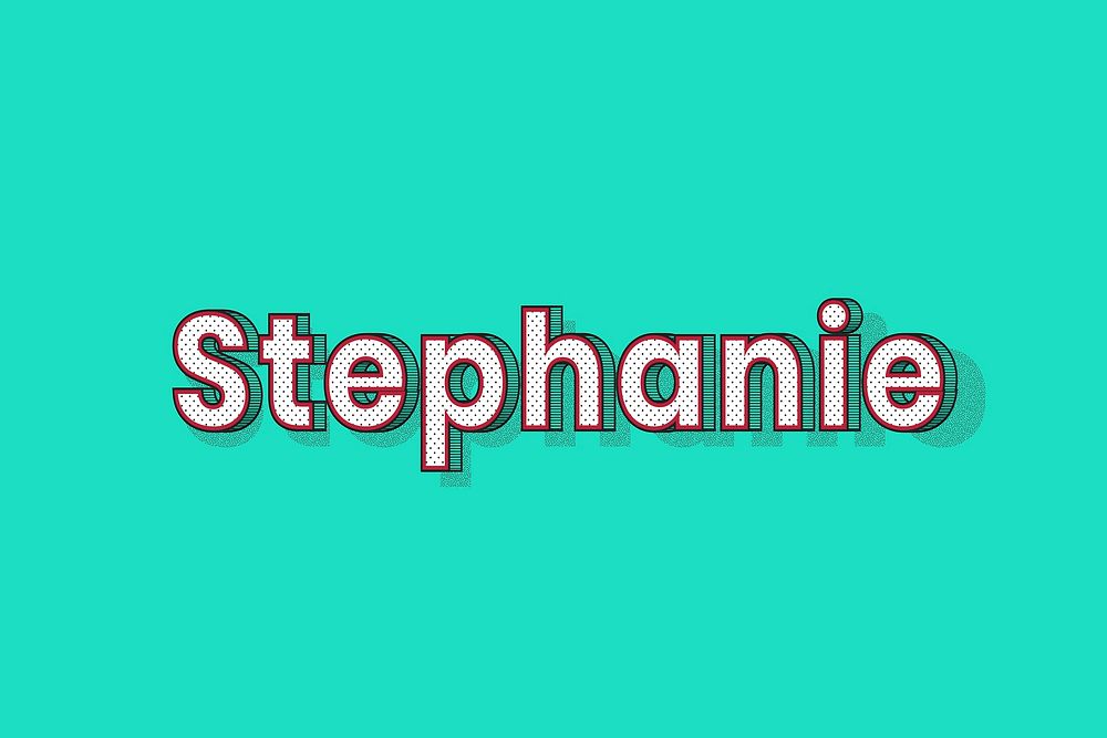 Dotted Stephanie female name retro