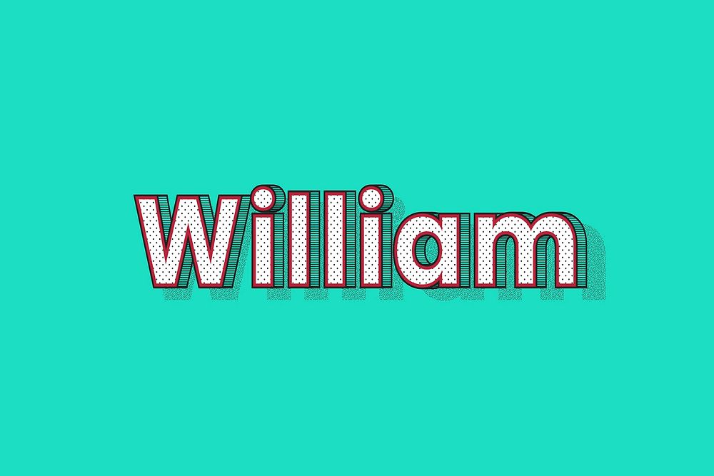 Dotted William male name retro