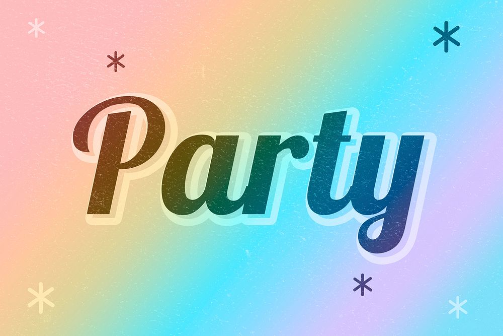 Party word lgbt pattern word illustration