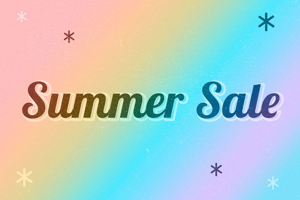 Summer sale word lgbt pattern word illustration