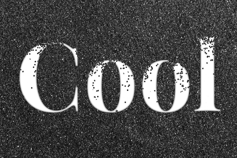 Cool lettering typography glitter font
