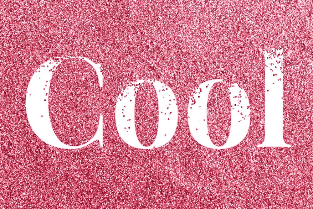 Rose glitter cool lettering typography festive effect