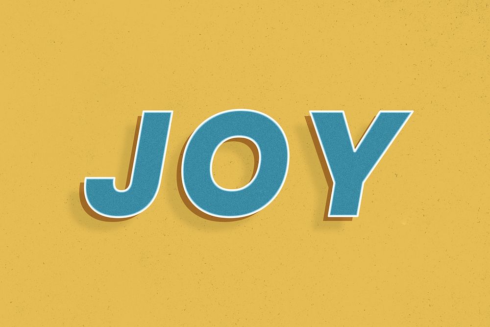 Joy text retro bold typography