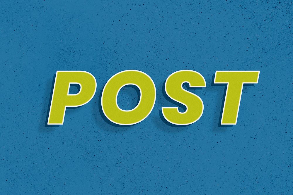 Post retro style shadow typography 3d effect