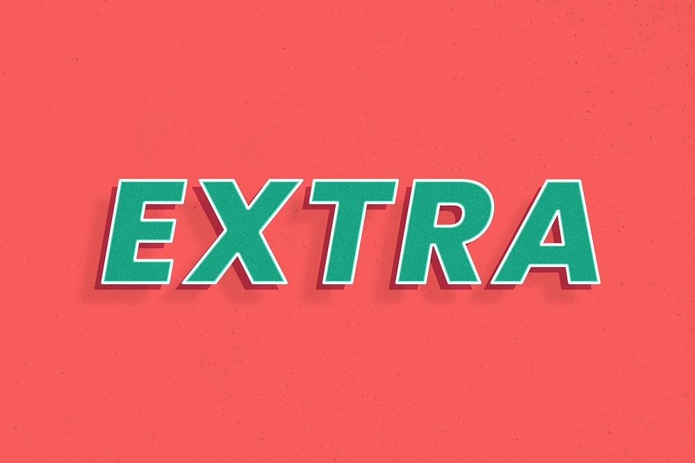 Retro extra word art lettering typography