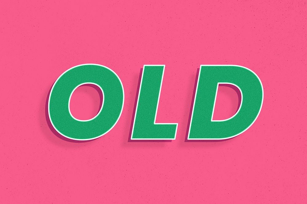 Old retro shadow typography 3d effect