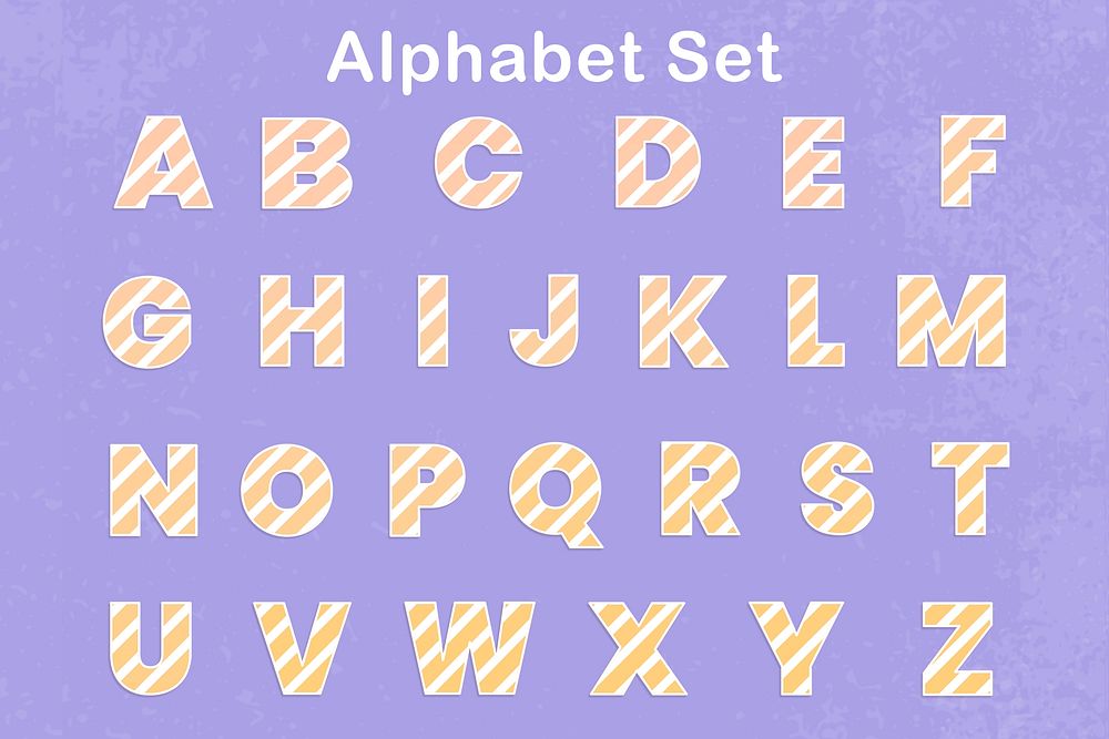 Abc letter set alphabet psd bold font