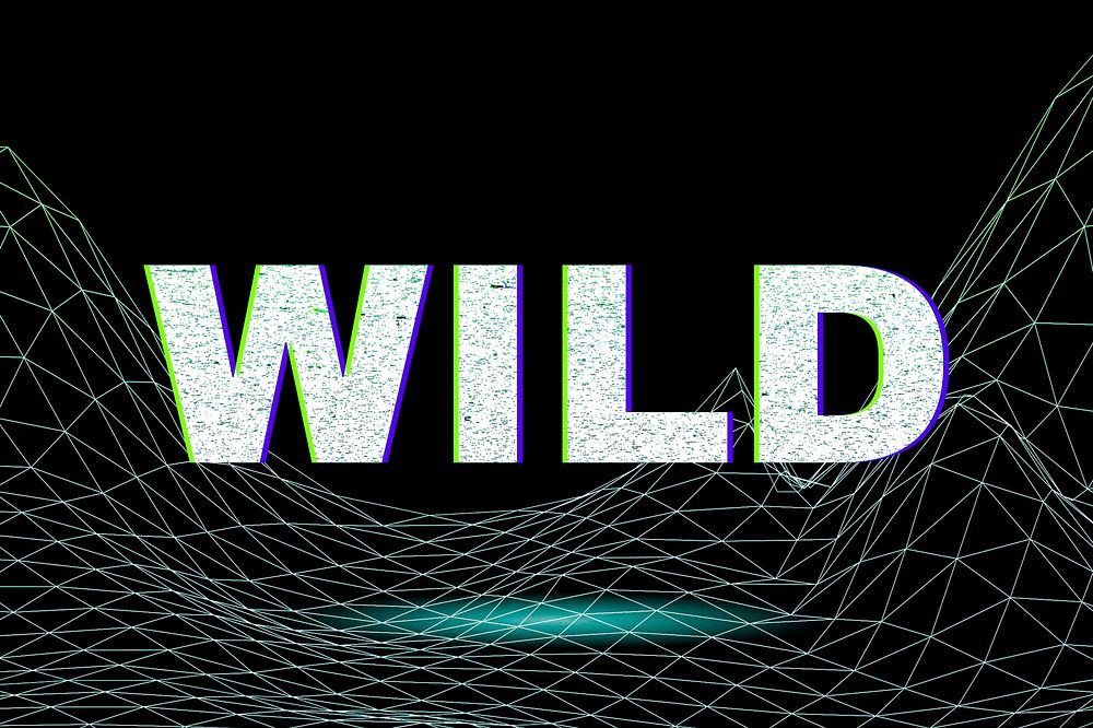80s grid style wild neon retro word font