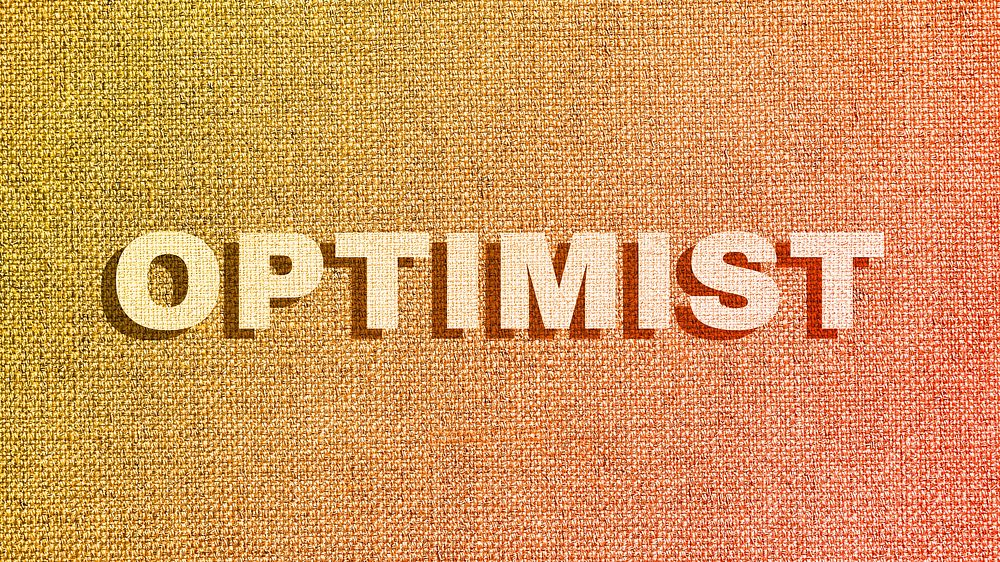 Optimist lettering fabric texture typography