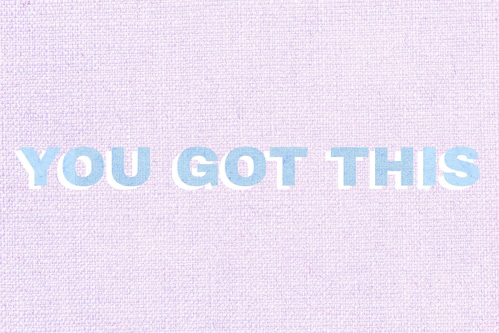 You got this pastel textured font typography