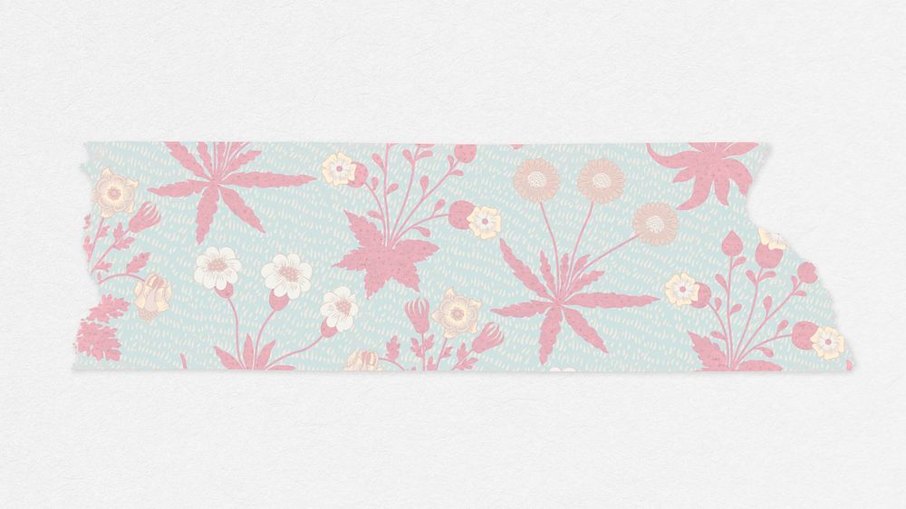 Daisy washi tape journal sticker remix from artwork by William Morris