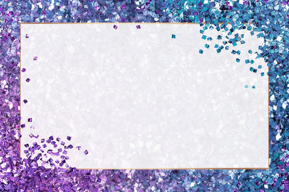 Glitter frame vector gradient sparkly background