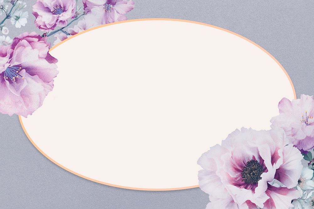 Purple cherry blossom frame design
