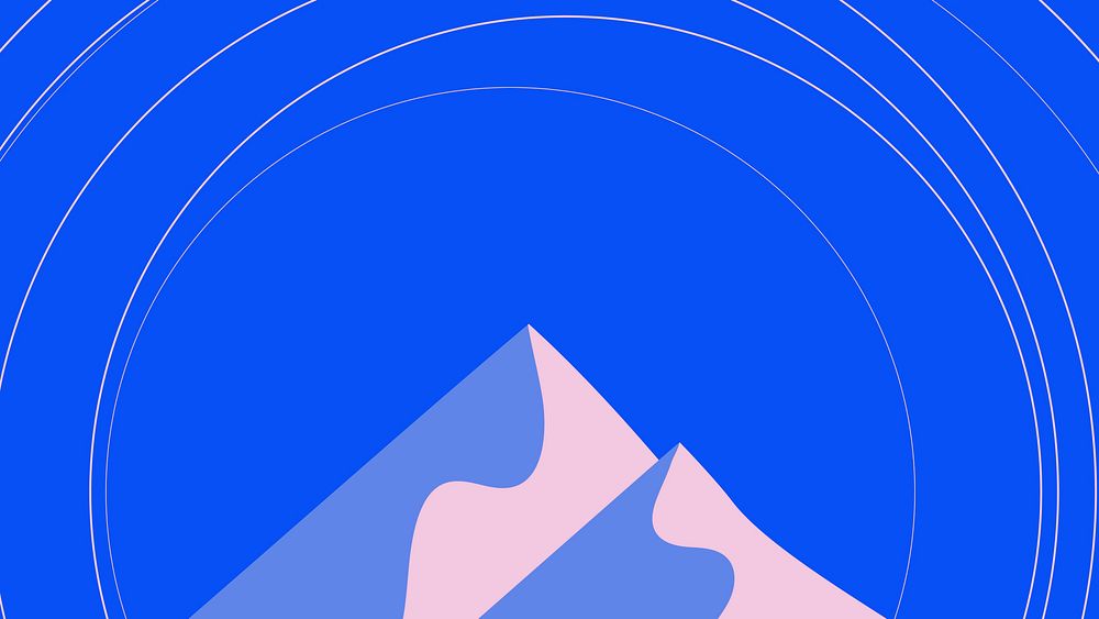 Mountain scenery aesthetic wallpaper vector blue