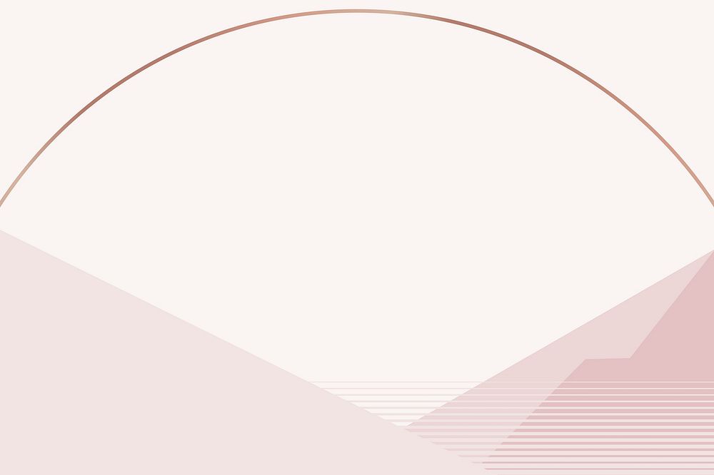 Nude pink mountain background in Swiss graphic style