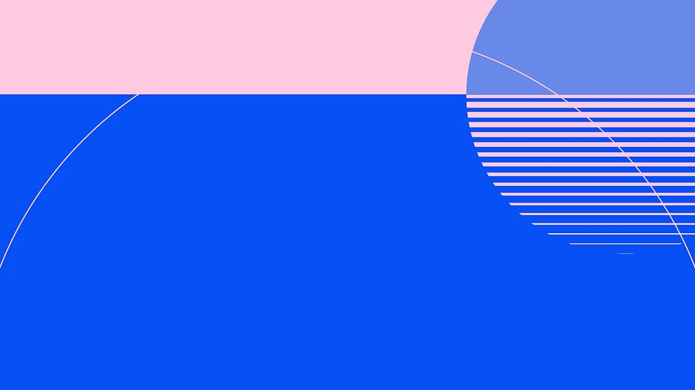 Minimal moon wallpaper vector in pink and blue