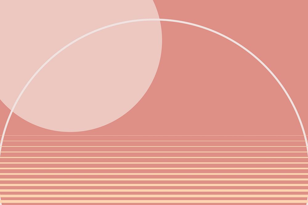 Pastel pink aesthetic background psd geometric minimal style