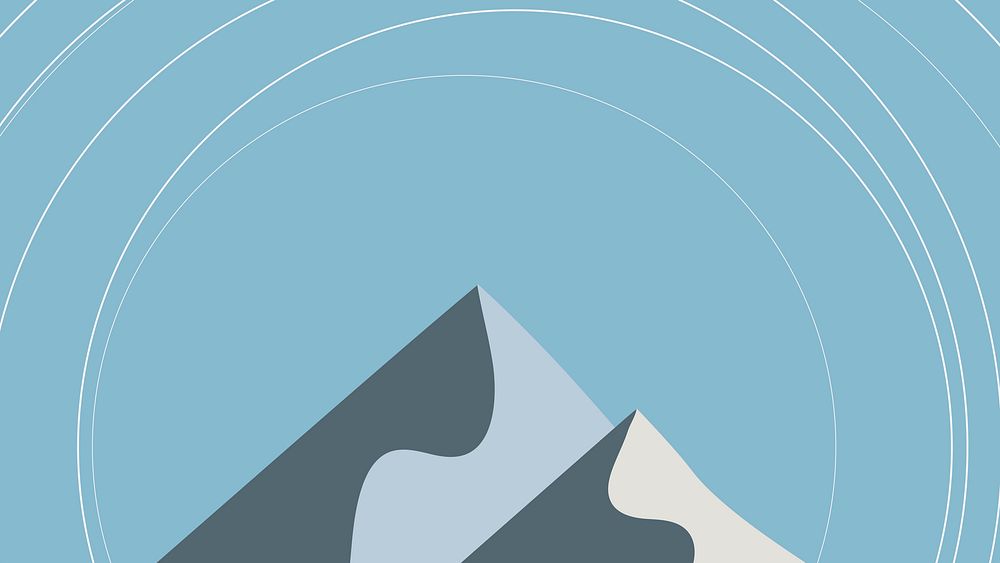 Blue mountain scenery wallpaper vector aesthetic