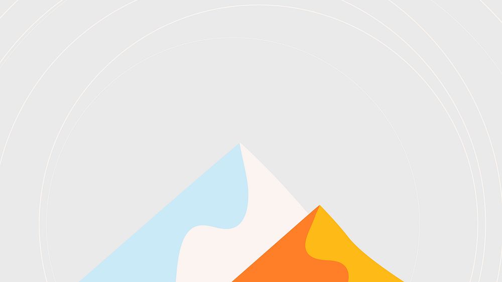Summer mountain scenery wallpaper in geometric minimal style