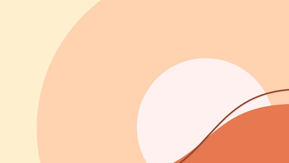 Orange sunset beach wallpaper vector minimal style