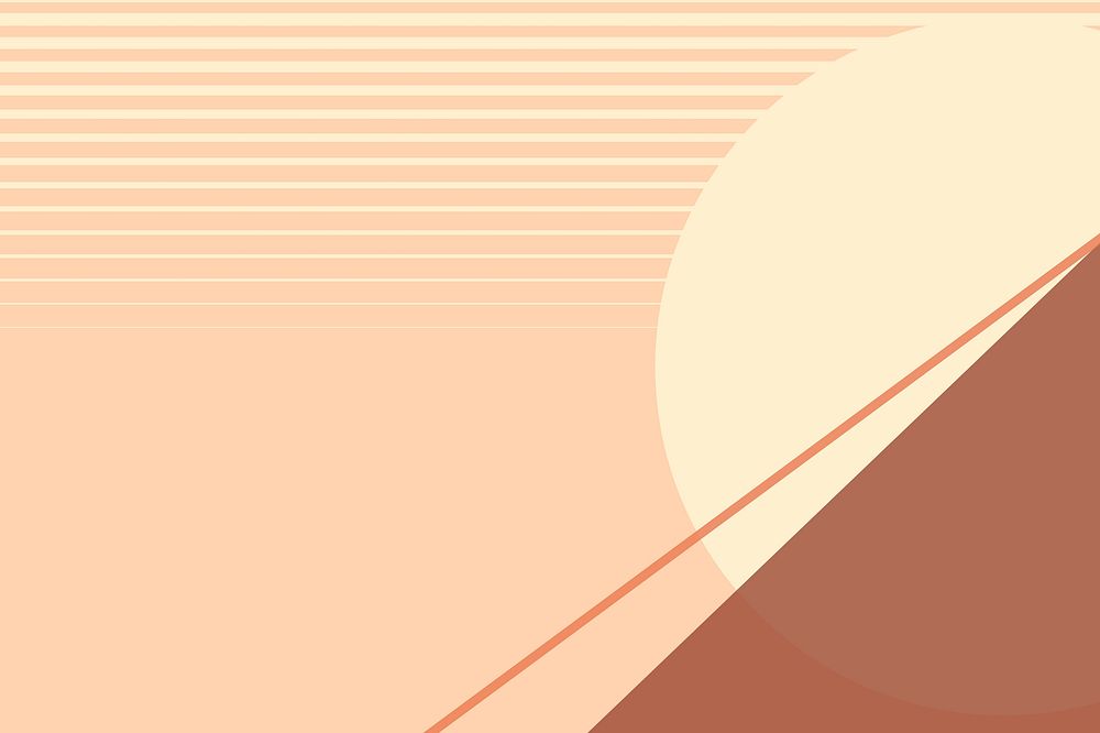 Sunset geometric aesthetic background in beige and brown 