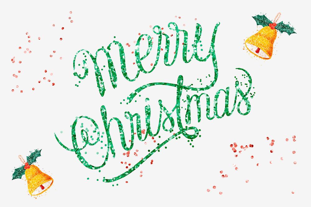 Merry Christmas message vector handwritten