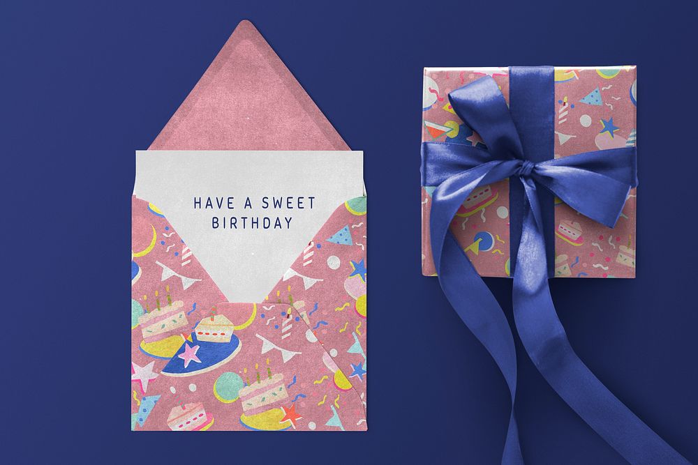 Cute birthday celebration gift wrap 