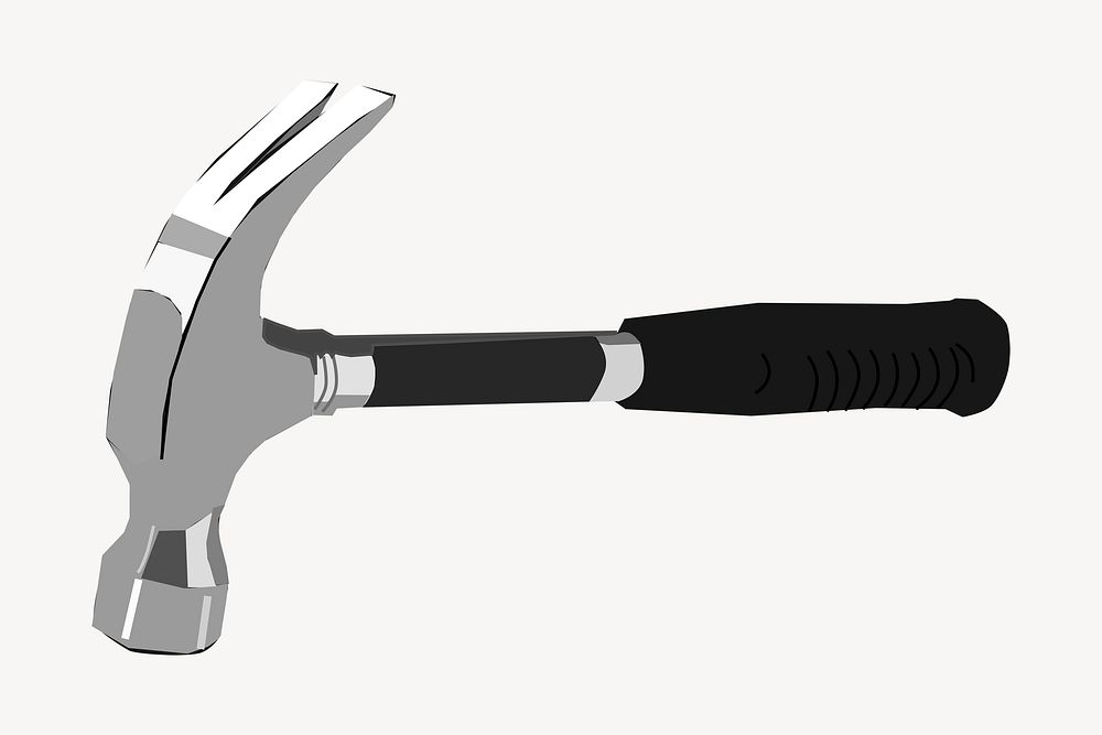 Hammer, tool clipart, illustration psd. Free public domain CC0 image.