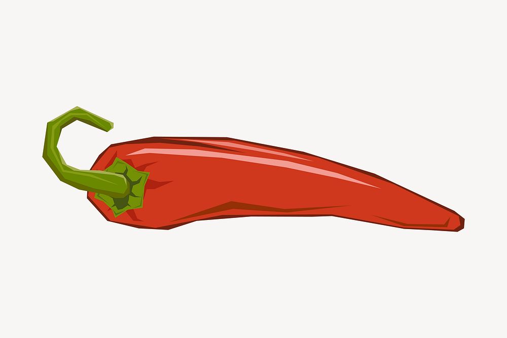 Chili pepper clipart, illustration vector. Free public domain CC0 image.