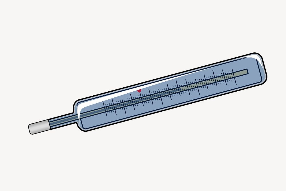 Thermometer clipart, illustration psd. Free public domain CC0 image.