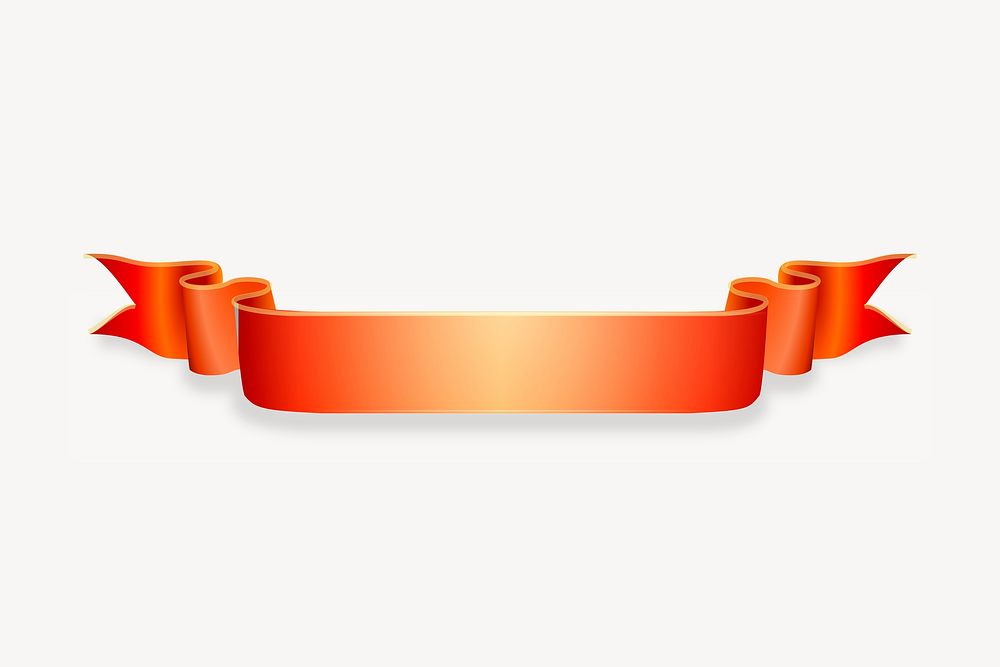 Ribbon Banner Template Flat Vector Illustration / Orange Royalty Free SVG,  Cliparts, Vectors, and Stock Illustration. Image 129348026.