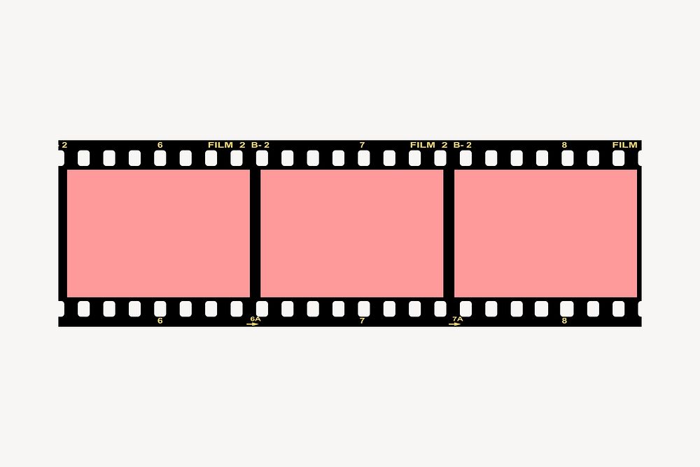 Film strip clipart, illustration vector. Free public domain CC0 image.