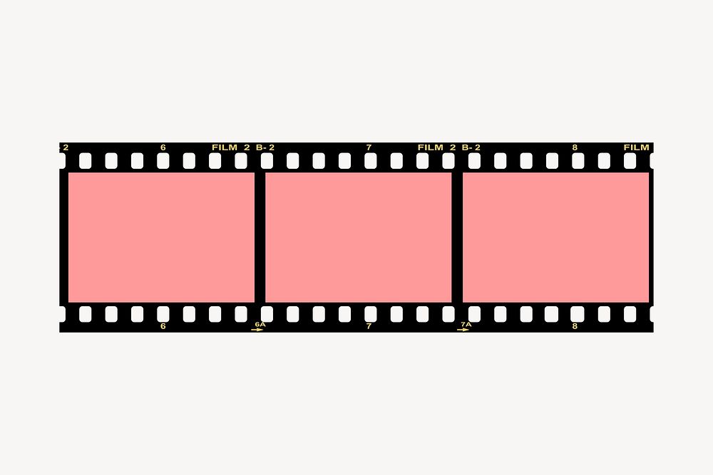 Film strip clipart, illustration. Free public domain CC0 image.