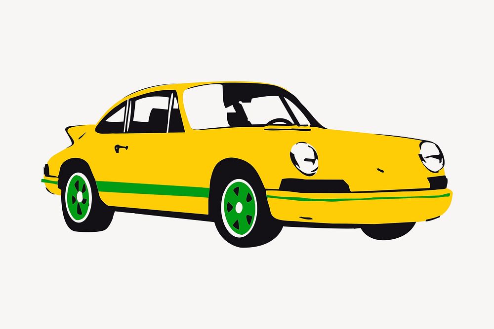 Classic car clipart, illustration vector. Free public domain CC0 image.